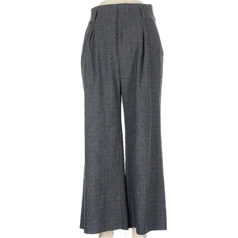For Love And Lemons Gray Wide-Leg Pants with High-Rise Waist